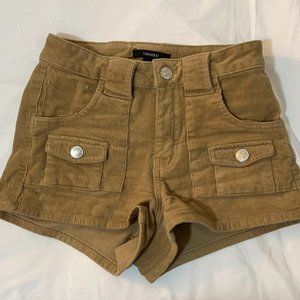 Corduroy khaki shorts